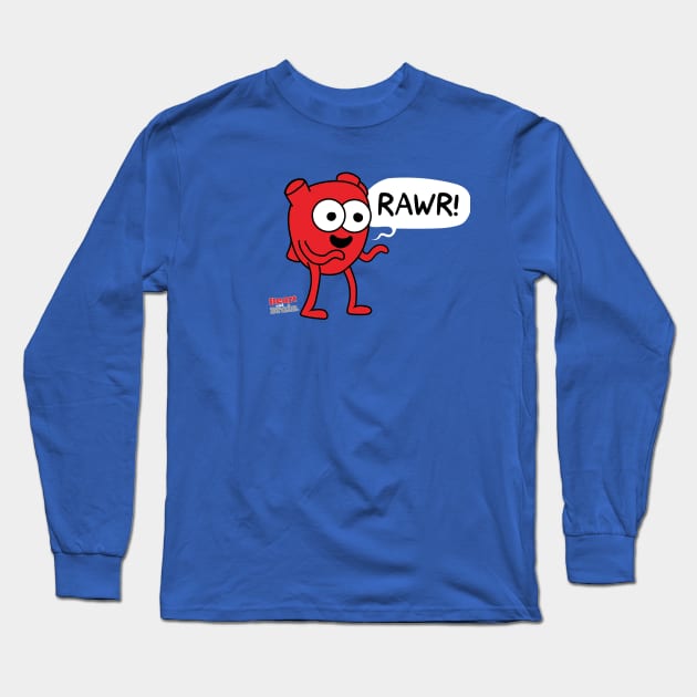 Heart "Rawr!" Long Sleeve T-Shirt by the Awkward Yeti